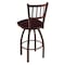 Holland Bar Stool Co 25" Swivel Counter Stool, Bronze Finish, Canter Bordeaux Seat 81025BZ005 - alternate 2